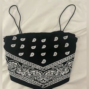 Black bandana tank top